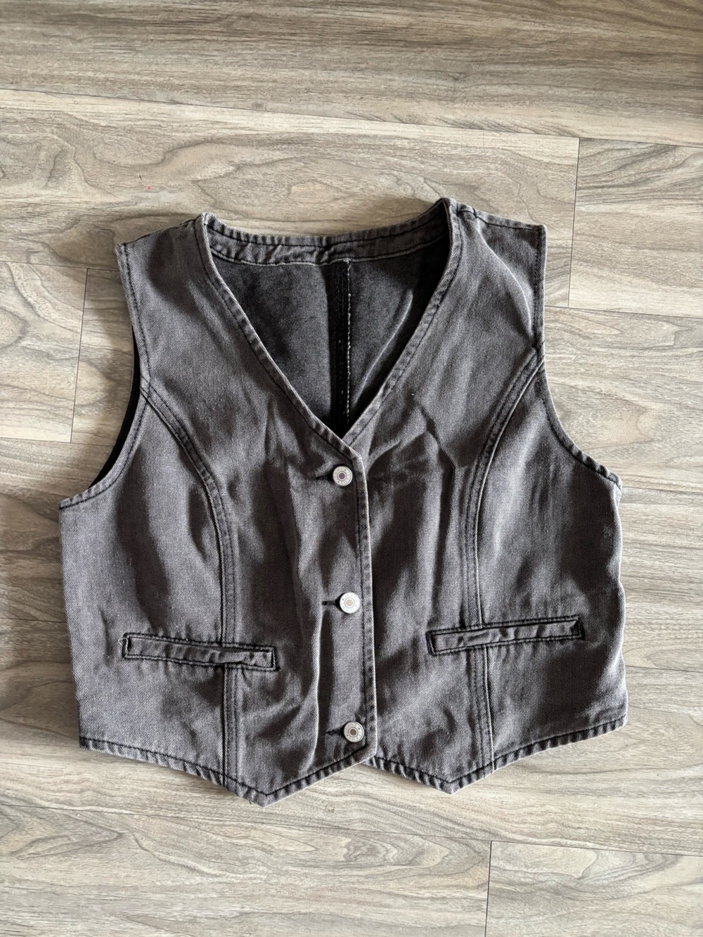 Kids Charcoal Gray Cotton Vest - Sleeveless Jacket